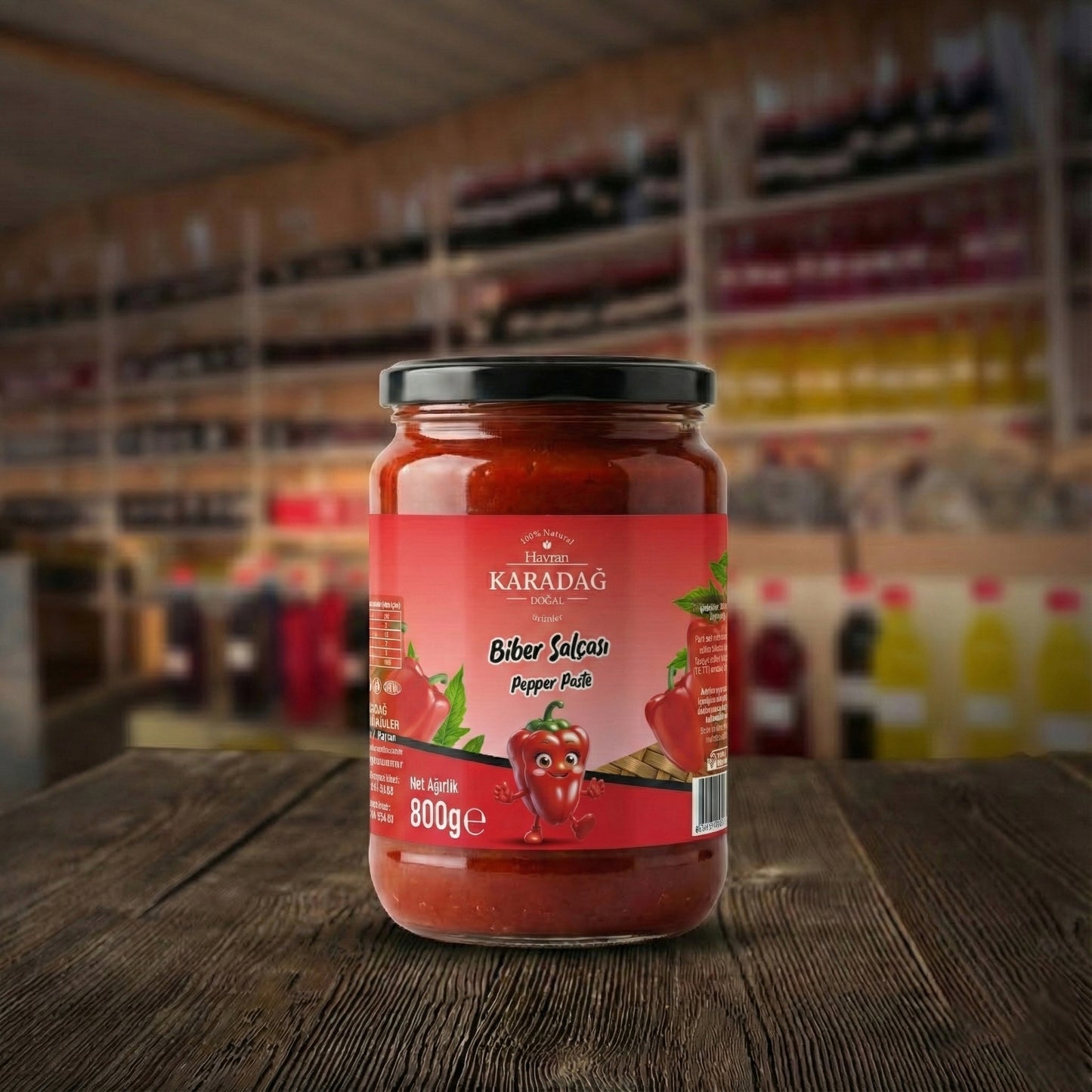 Ev Yapımı Tatlı Acılı Biber Salçası Kahvaltılık 750gr